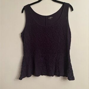 LOFT Navy Lace Tank